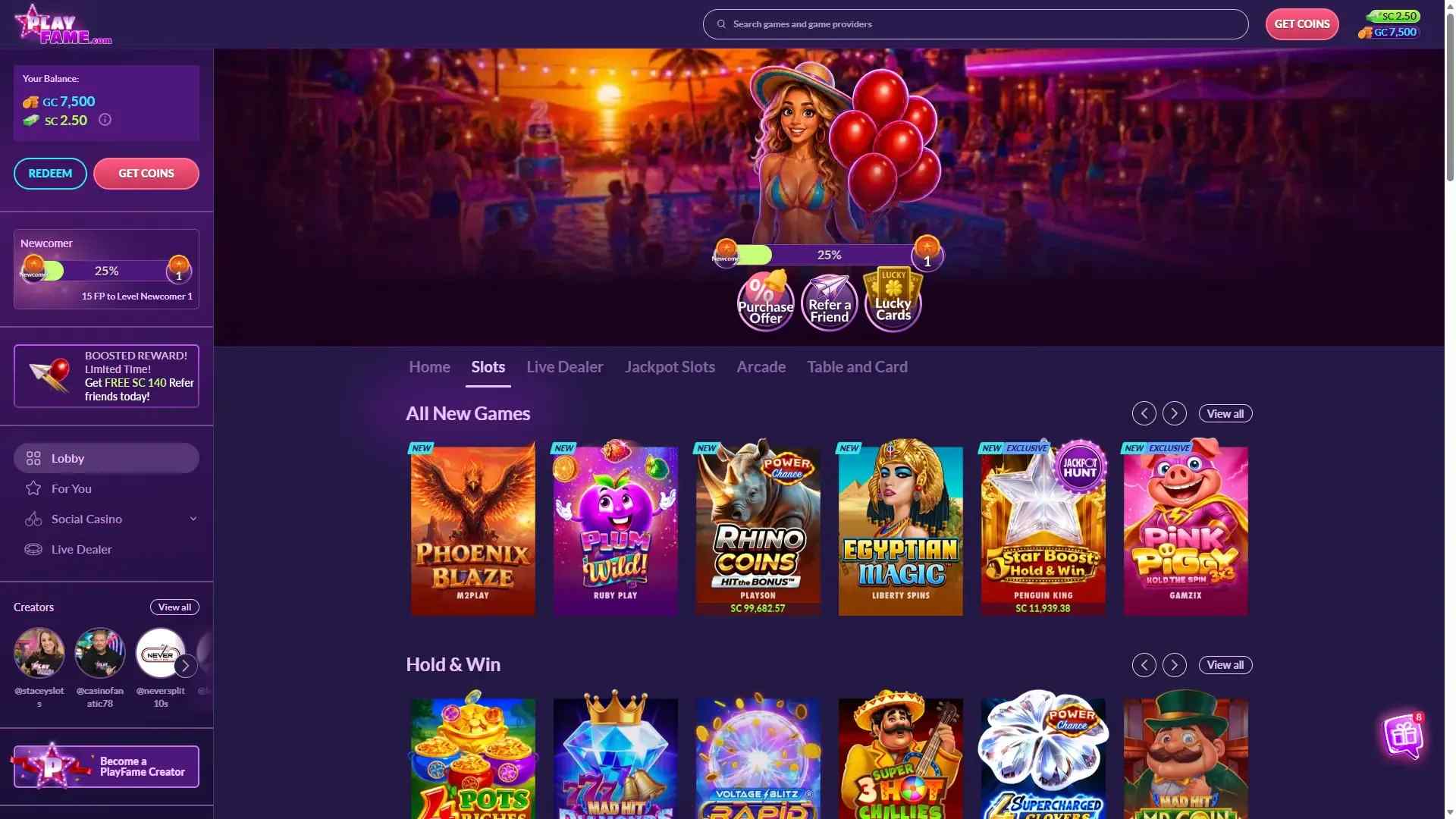 PlayFame slots 